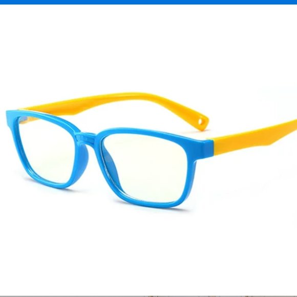 NWT Kids Blue Light Blocking Glasses, blue & yellow, ages 5-12 - Picture 1 of 4
